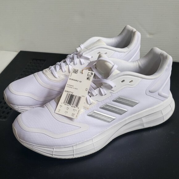 ADIDAS WOMEN'S DURAMO 10 RUNNING COURSE A PIED SNEAKER SHOES WHITE MESH SIZE 10 - Picture 1 of 9